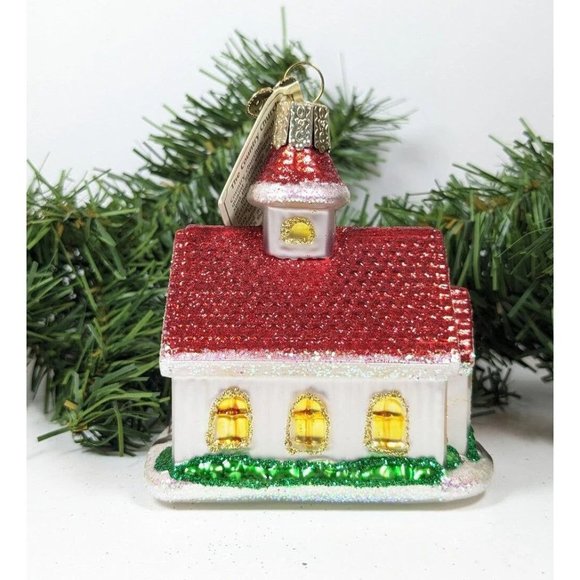 The Country Church Retired Old World Christmas Ornament - Picture 4 of 5